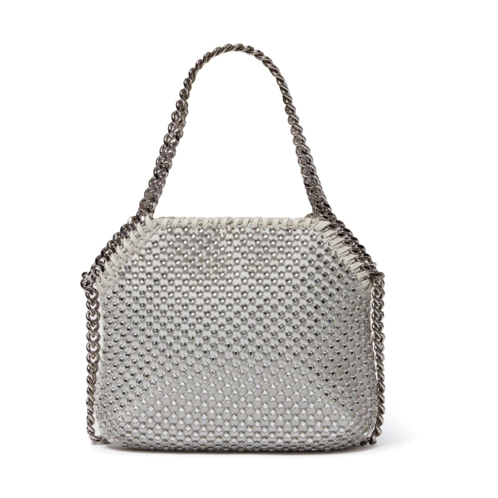 Stella Mccartney Kristal Kettingtas Wit Zilver Gray Dames
