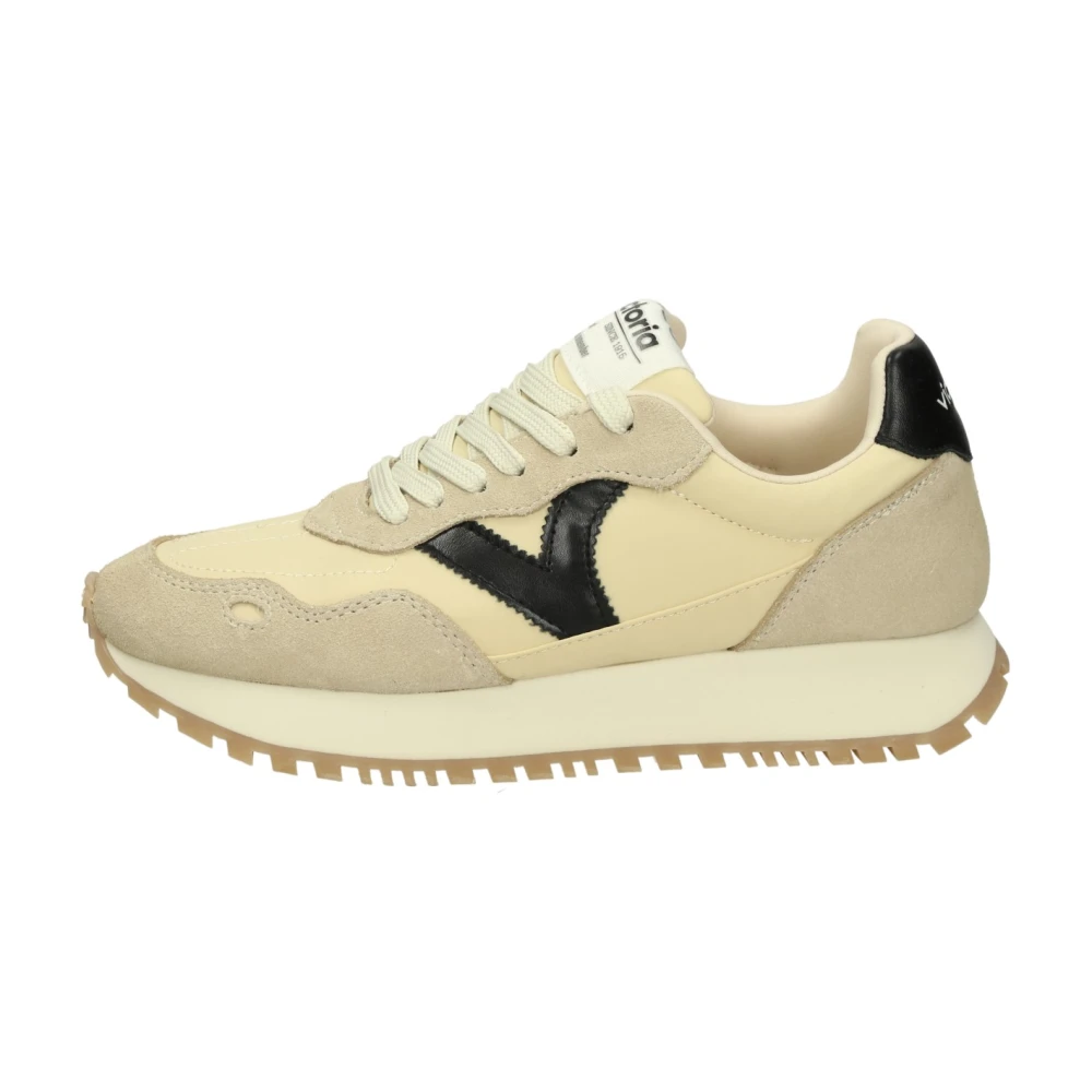 Victoria Kvinno Beige Skor Dam, 39 Eu, Läder, Sneakers Basse