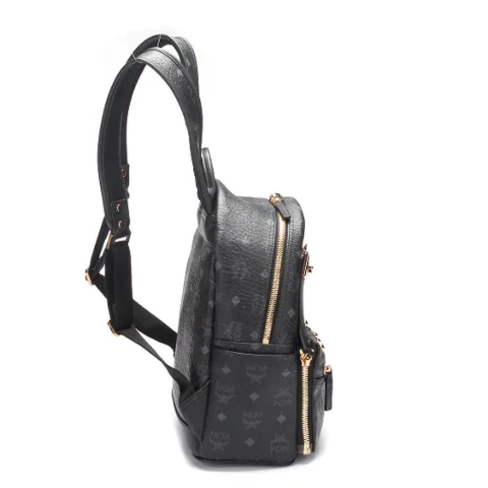 MCM Pre-owned Canvas backpacks Black Dames