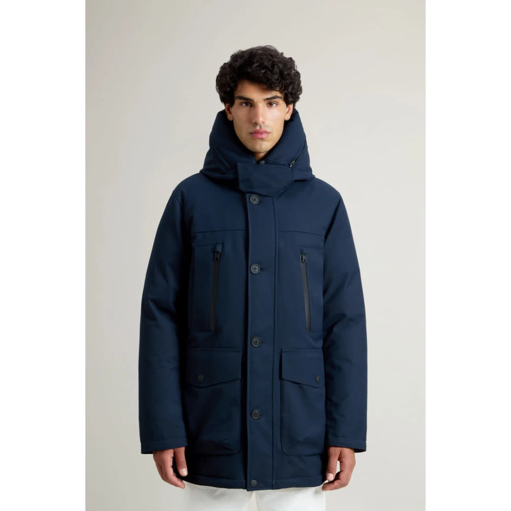 Woolrich Arctic Parka Melton Blue Heren