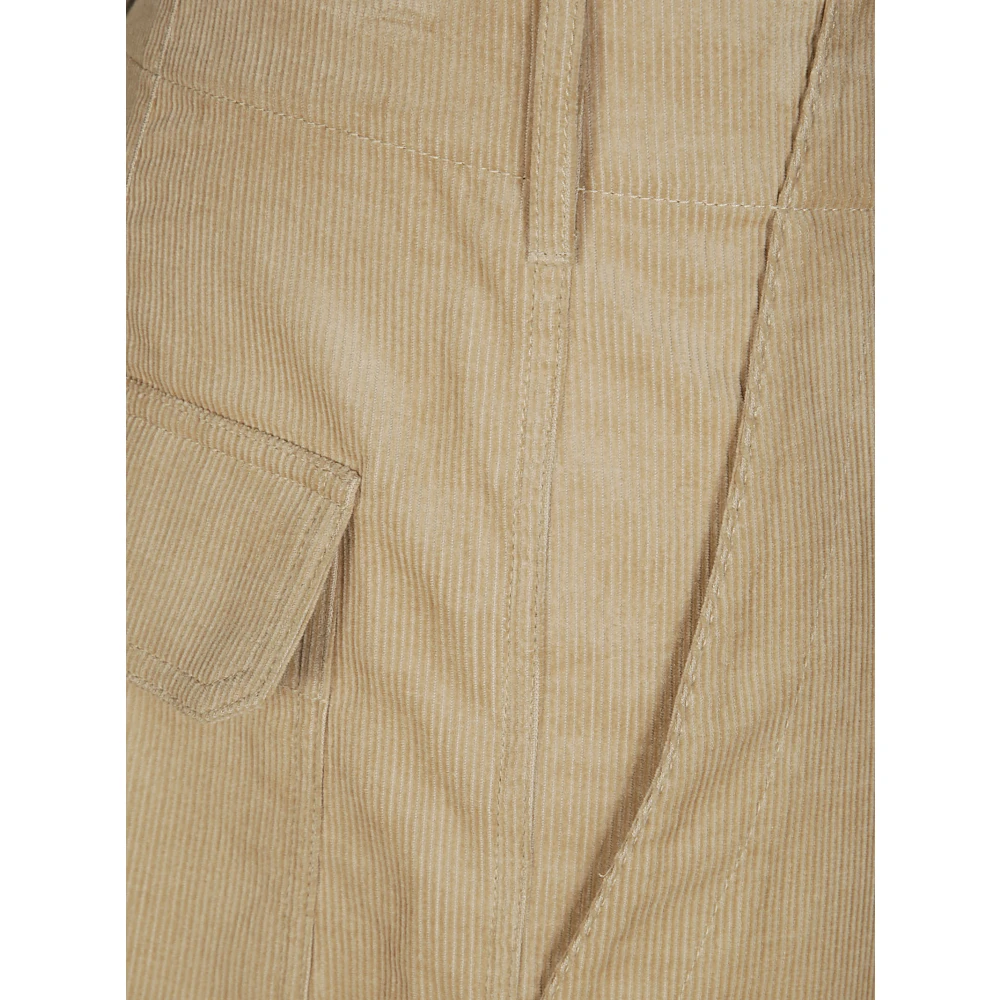 Jejia Rechte Katoenen Zak Vermoeidheid Broek Beige Dames