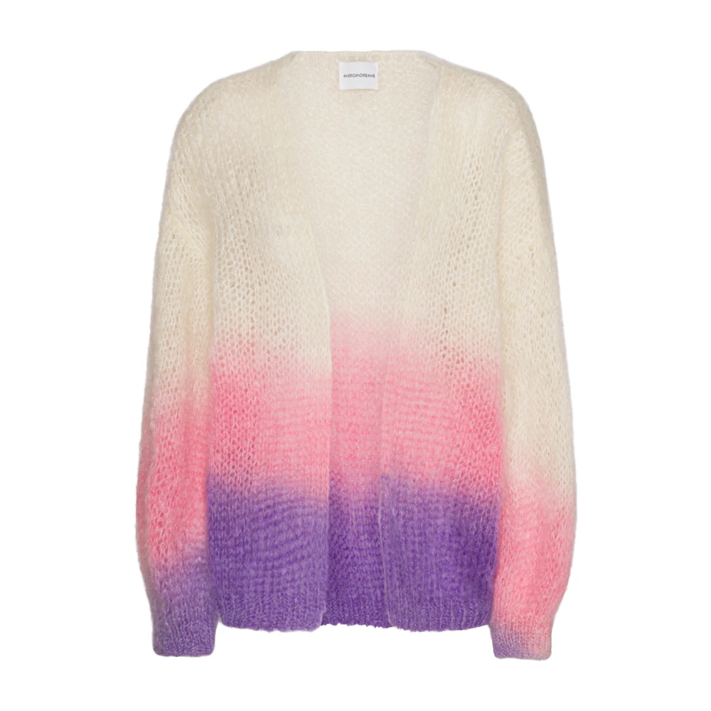 American Dreams Mohair Cardigan Pink/Lilac Ombre Multicolor, Dam