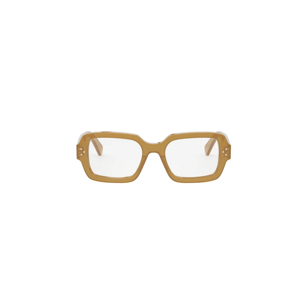 Celine Women's Yellow Glasses, 51 Mm, Bold 3 Dots Geometric Eyeglasses