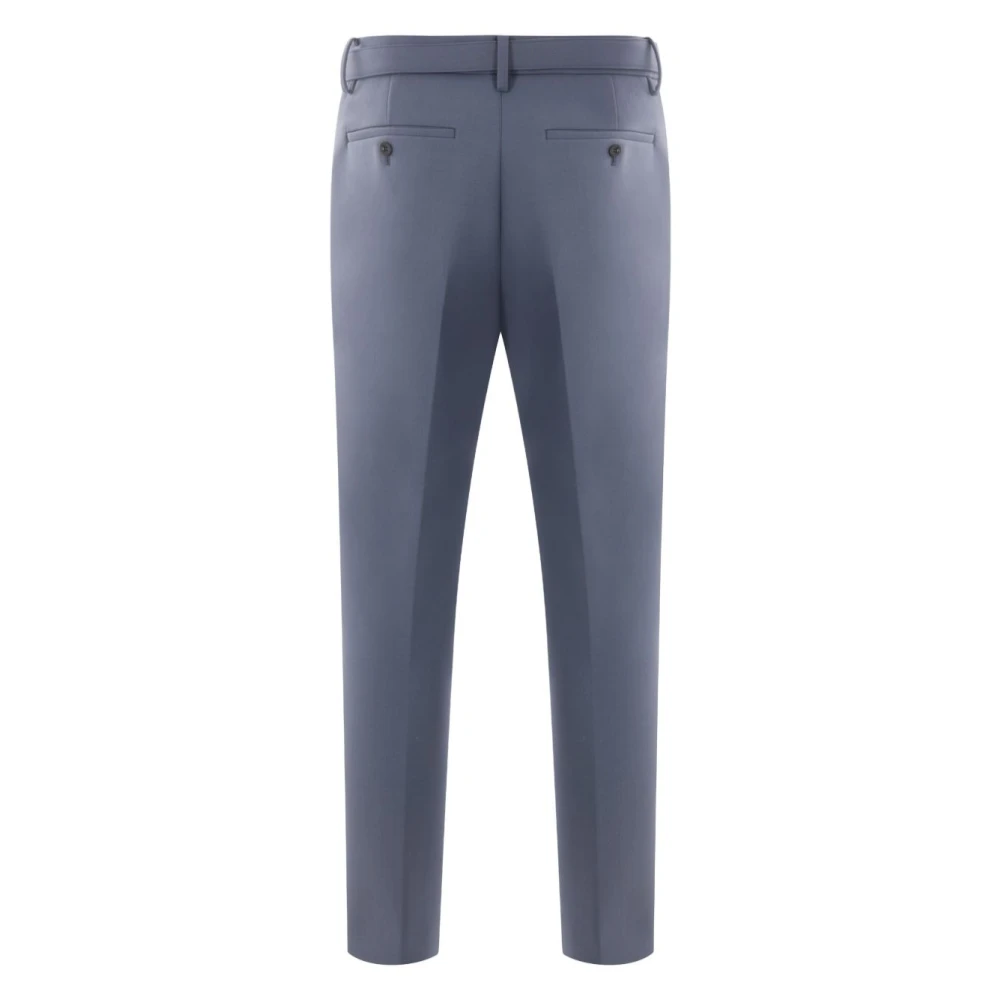 Sacai Grijze Blauwe Wollen Broek Blue Heren