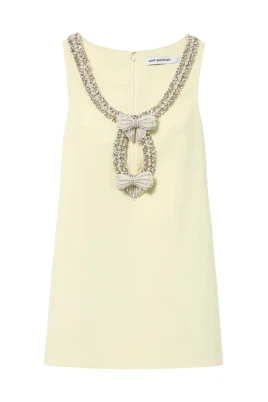 Crepe Bow Mini Dress