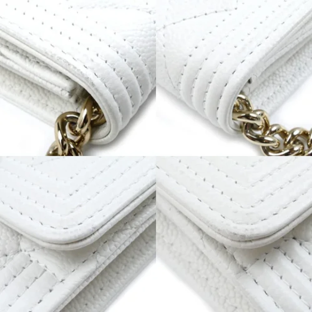 Chanel Vintage Pre-owned Leather shoulder-bags White Dames