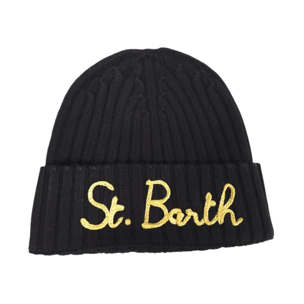 MC2 Saint Barth Zwarte Lurex Tekst Dameshoed Black Dames