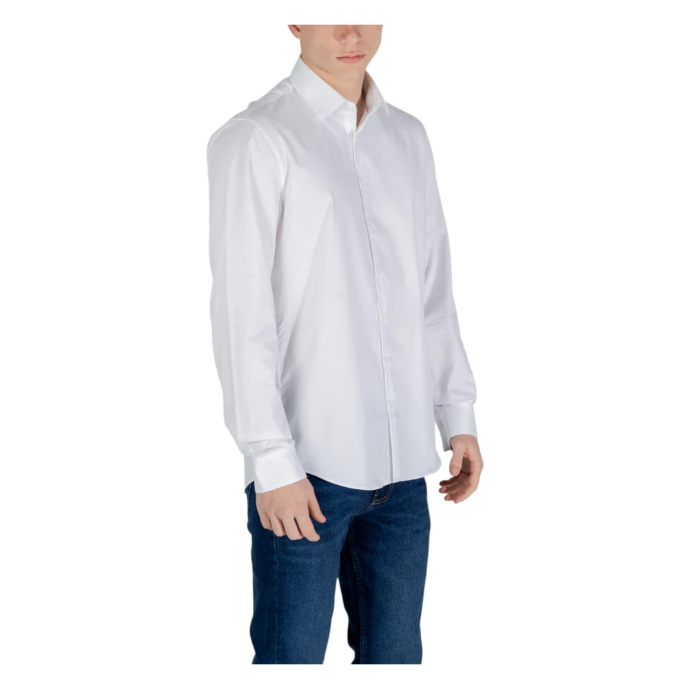 Calvin Klein Lente Zomer Lange Mouw Shirt White Heren