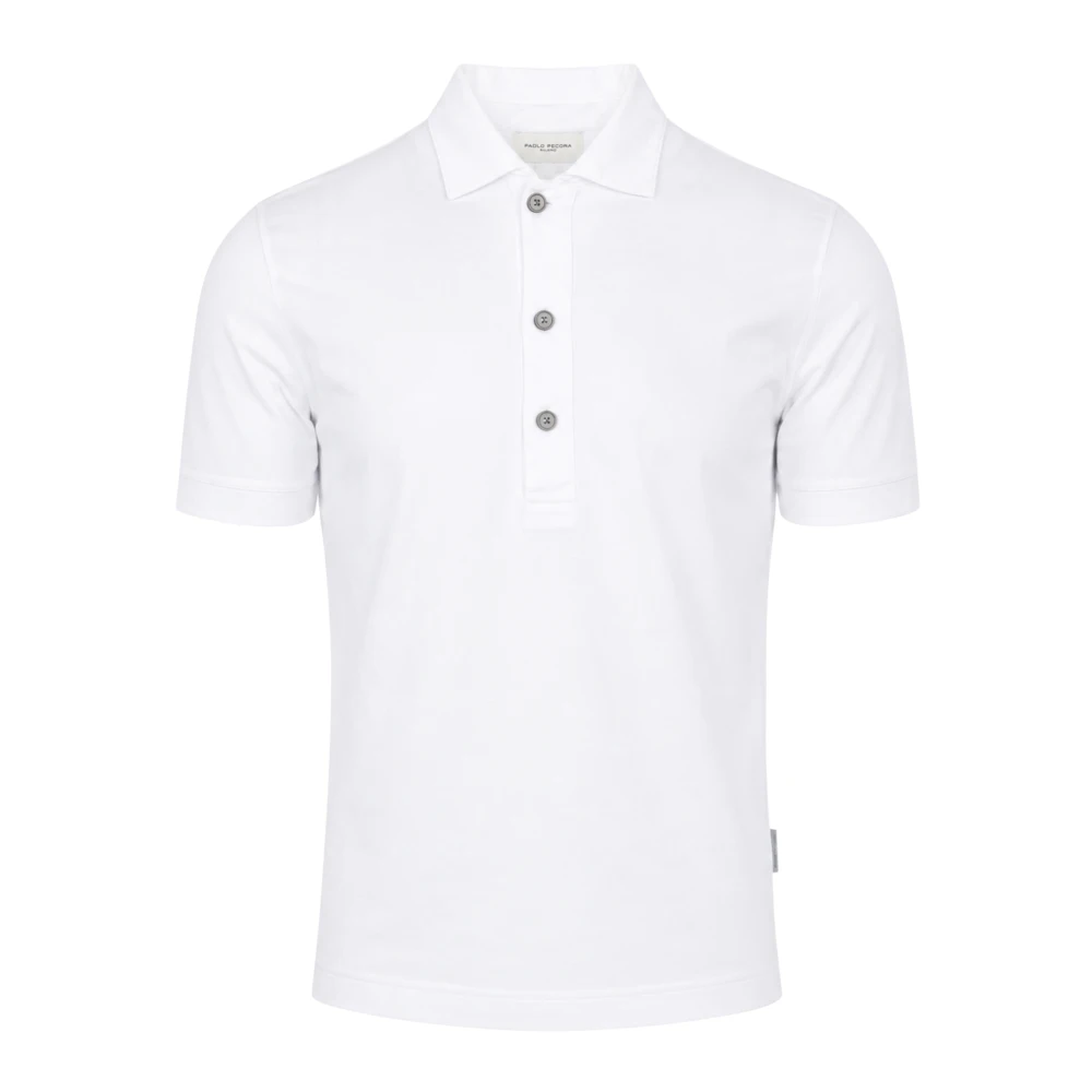Paolo Pecora White Polo Shirts, Male, L, T-Shirts And Polos