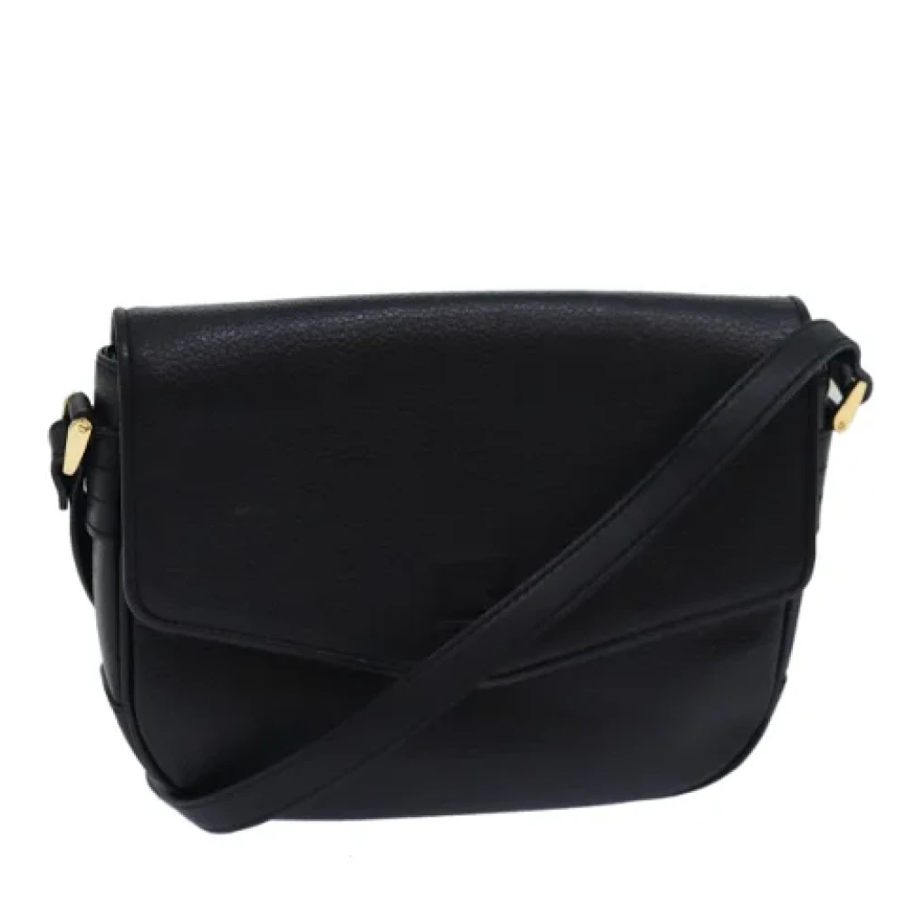 Burberry Vintage Pre-owned Leather shoulder-bags Black Dames