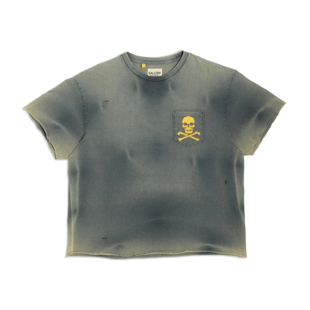 Gallery Dept. Pirate Zip T-shirt met Skull Print Black Heren