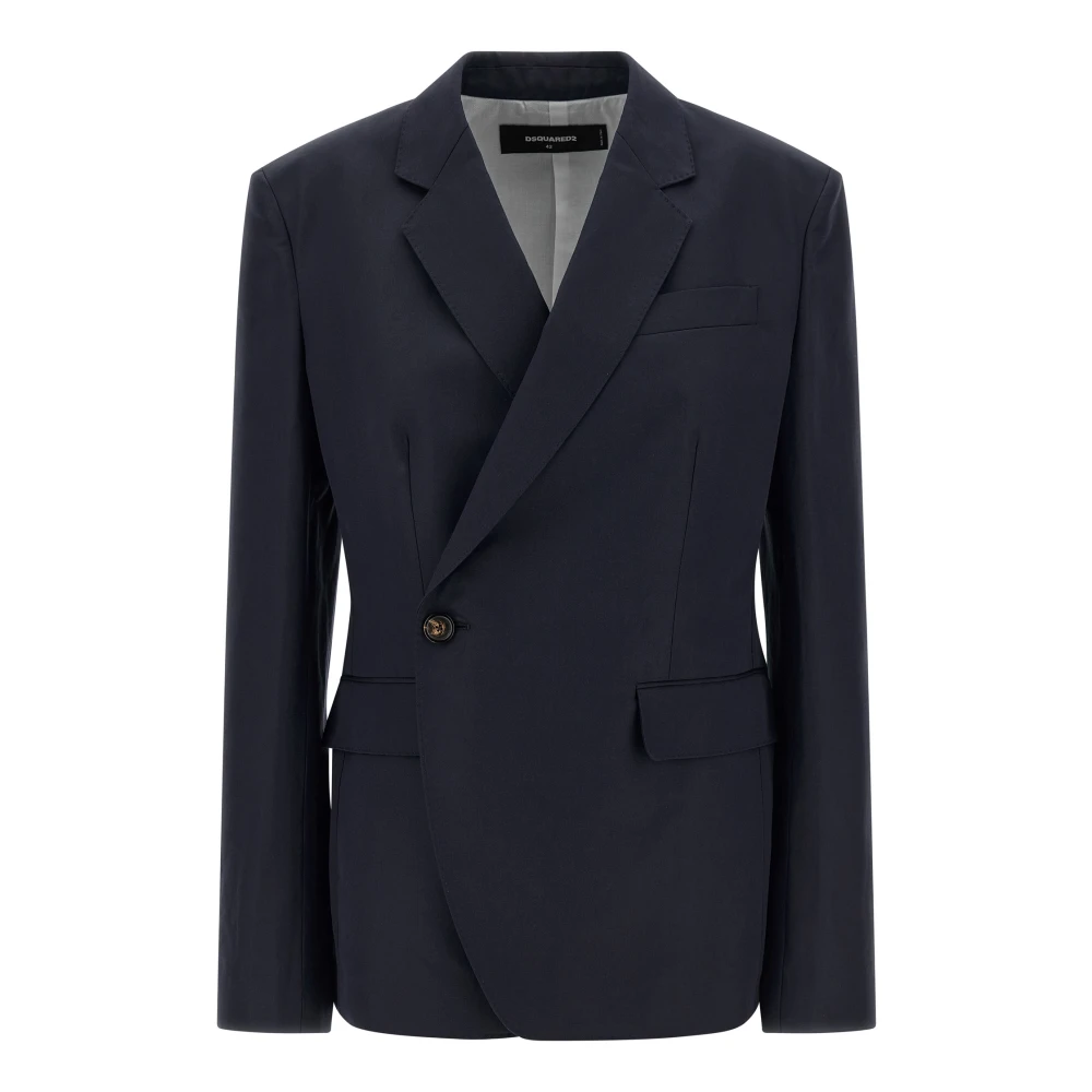 Dsquared2 Women's Blue Blazers, Xs, Kathy Double-Breasted Blazer
