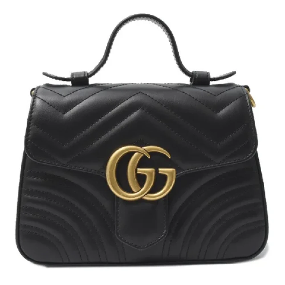 Gucci Vintage Pre-owned Leather gucci-bags Black Dames