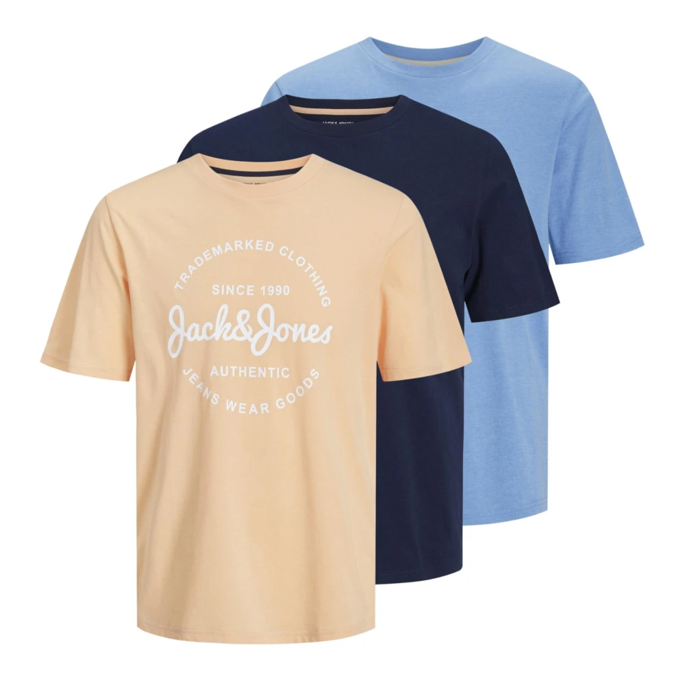 Jack & jones Bos Print T-Shirt 3 Pack Multicolor Heren