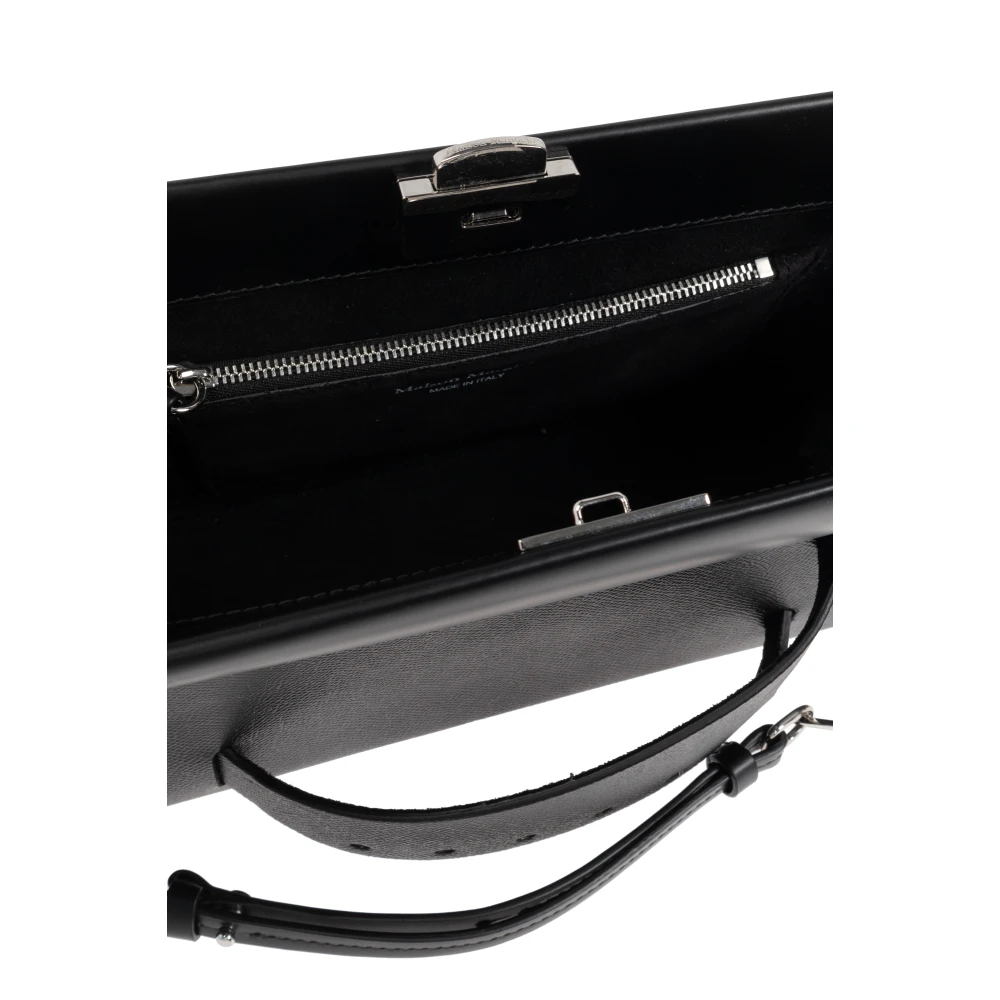 Maison Margiela Schoudertas Snatched Medium Black Dames