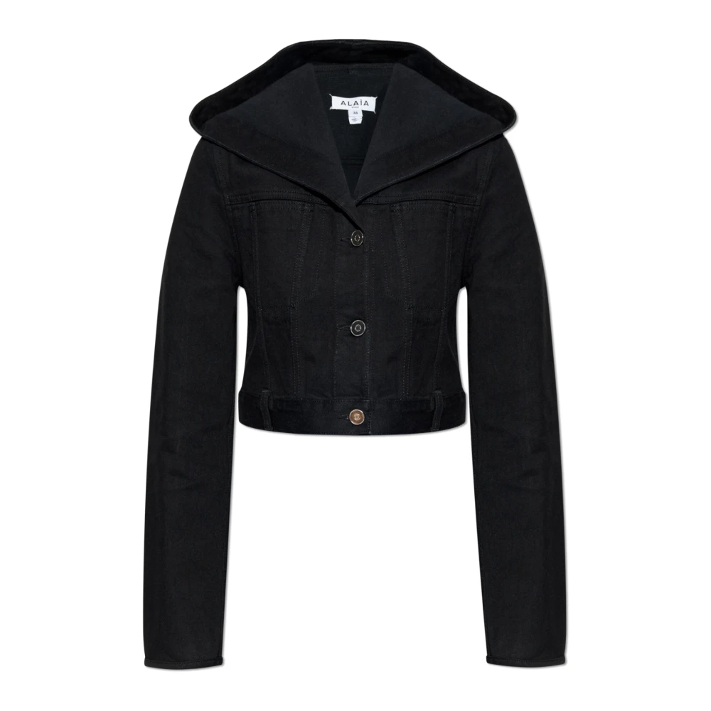 Alaïa Denim jas Black Dames