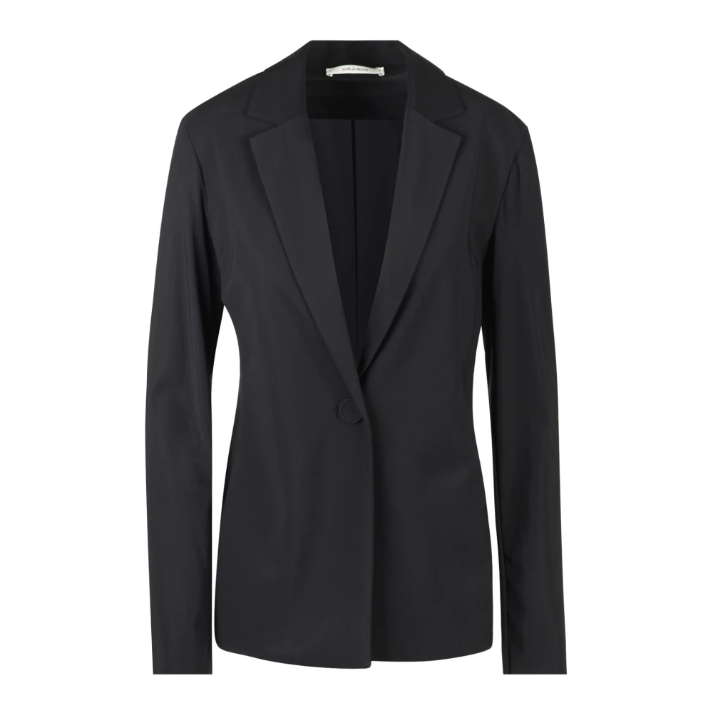 Maliparmi Jersey Blazer met Laser-Cut Mouwen Black Dames