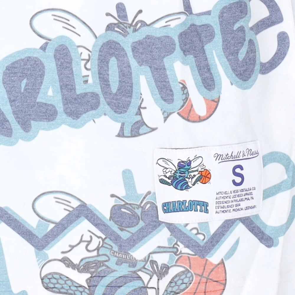 Mitchell & Ness NBA Jumbotron 2.0 Tee Wit Multicolor Heren