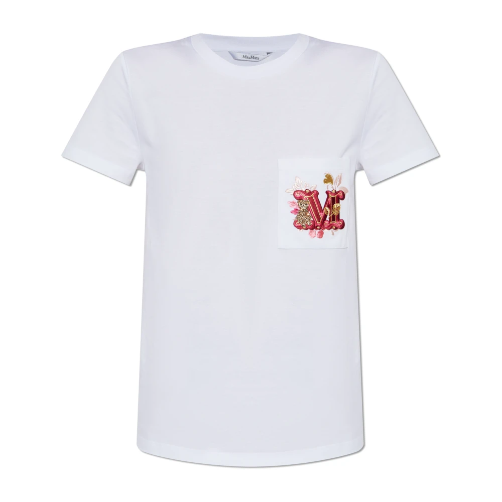 Max Mara T-shirt Nunzio White Dames