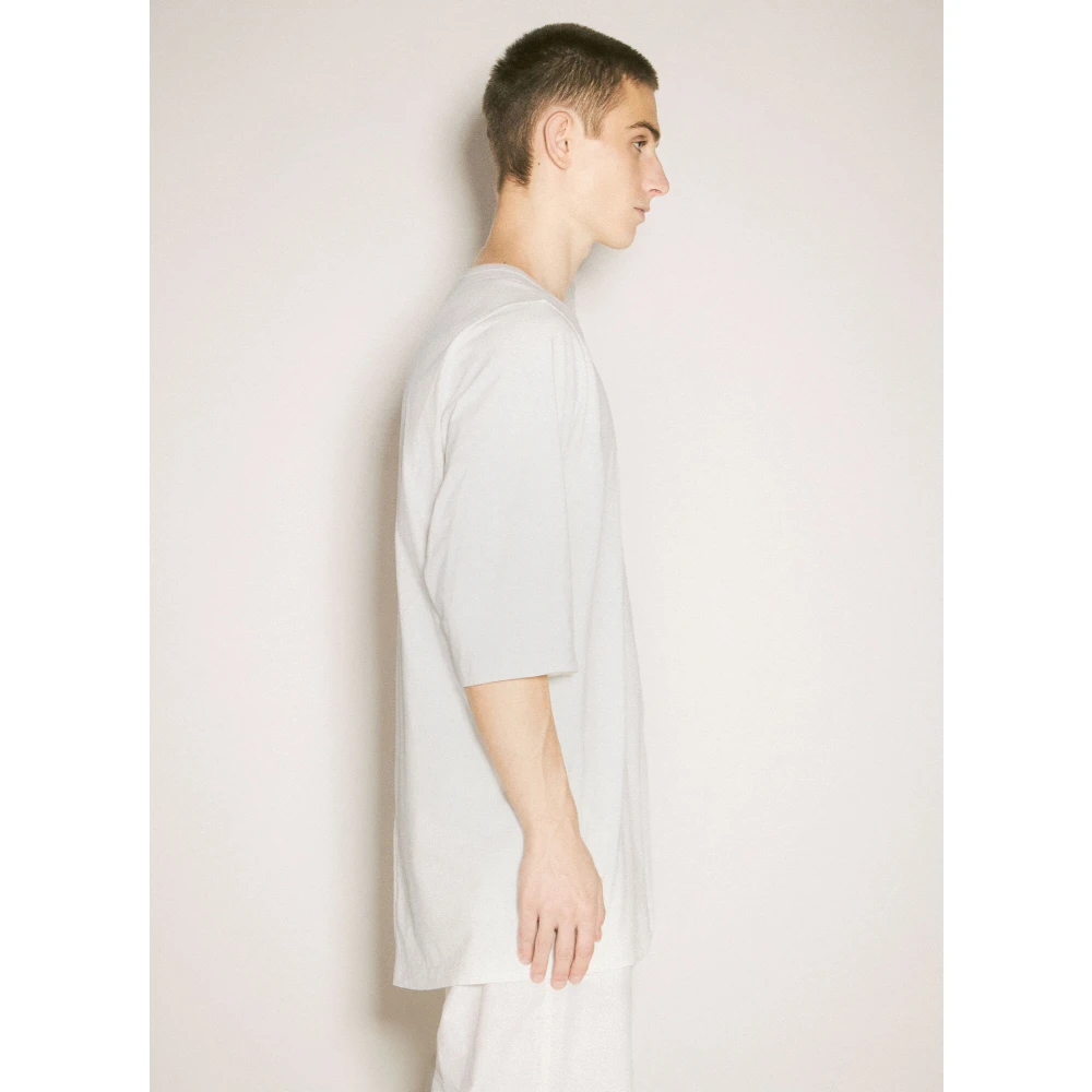 Moncler Katoenen Jersey Crewneck Logo T-Shirt White Heren