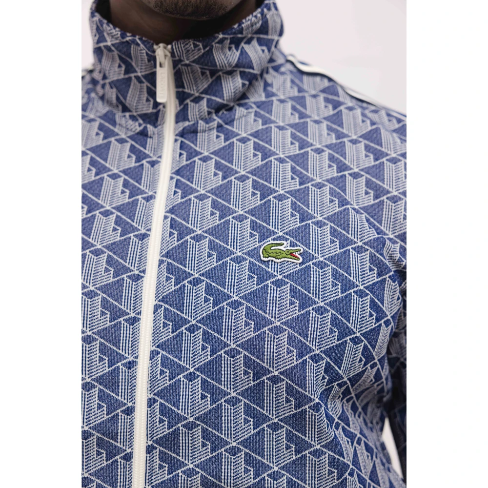 Lacoste Jacquard Monogram Trainingspak Blue Heren
