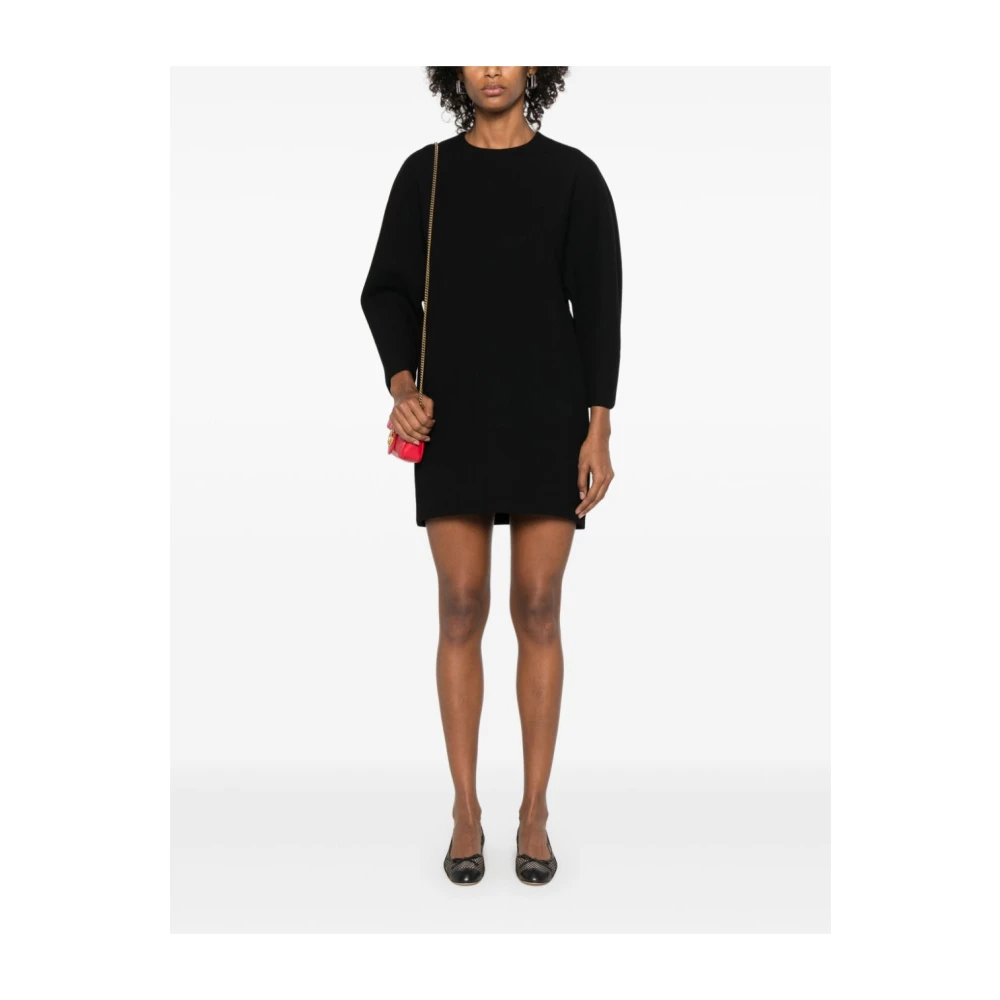 Gucci Wollen Crêpe Jurk Black Dames