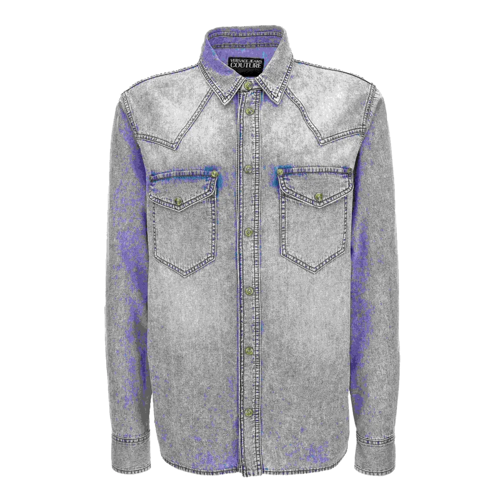 Versace Jeans Couture Overhemden Gray Heren