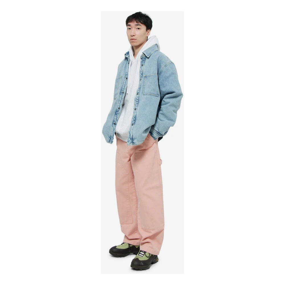 Stüssy Sherpa Gevoerde Katoenen Overhemd Grijs Gray Heren
