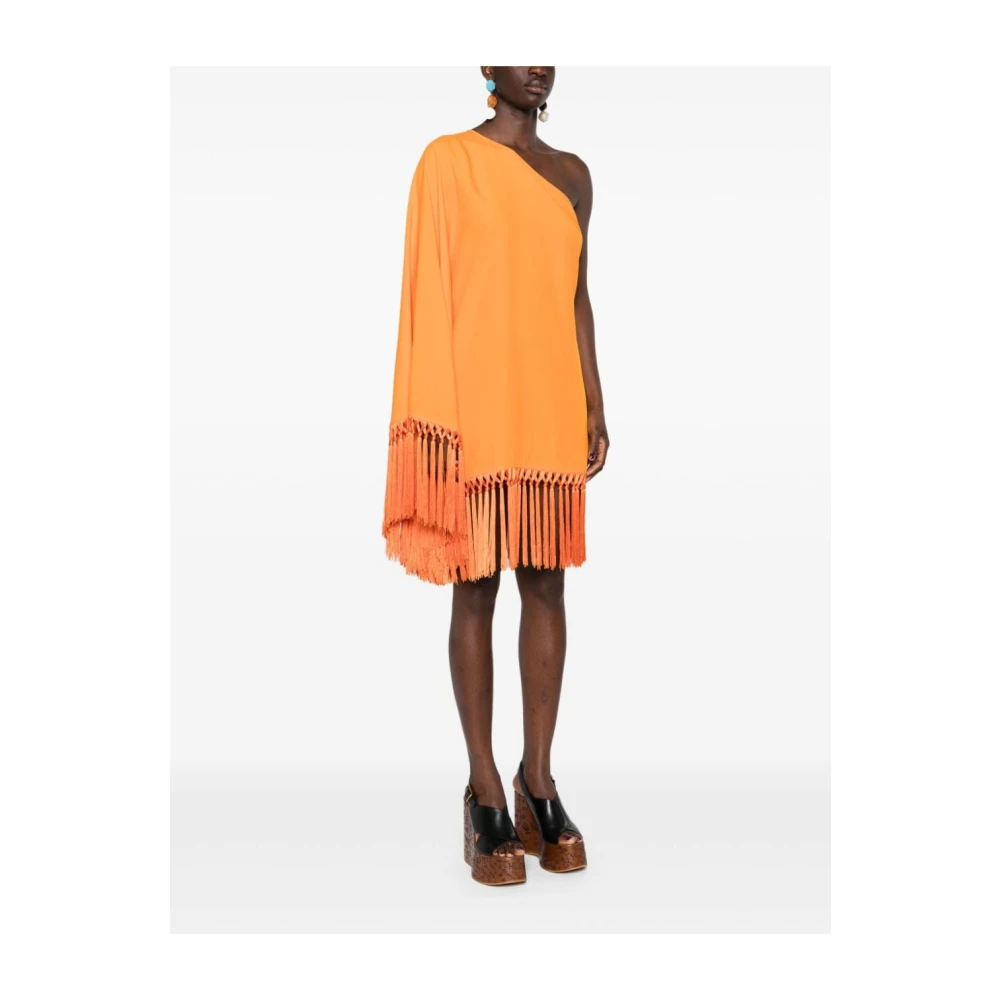 Taller Marmo Oranje Asymmetrische One-Shoulder Jurk Orange Dames
