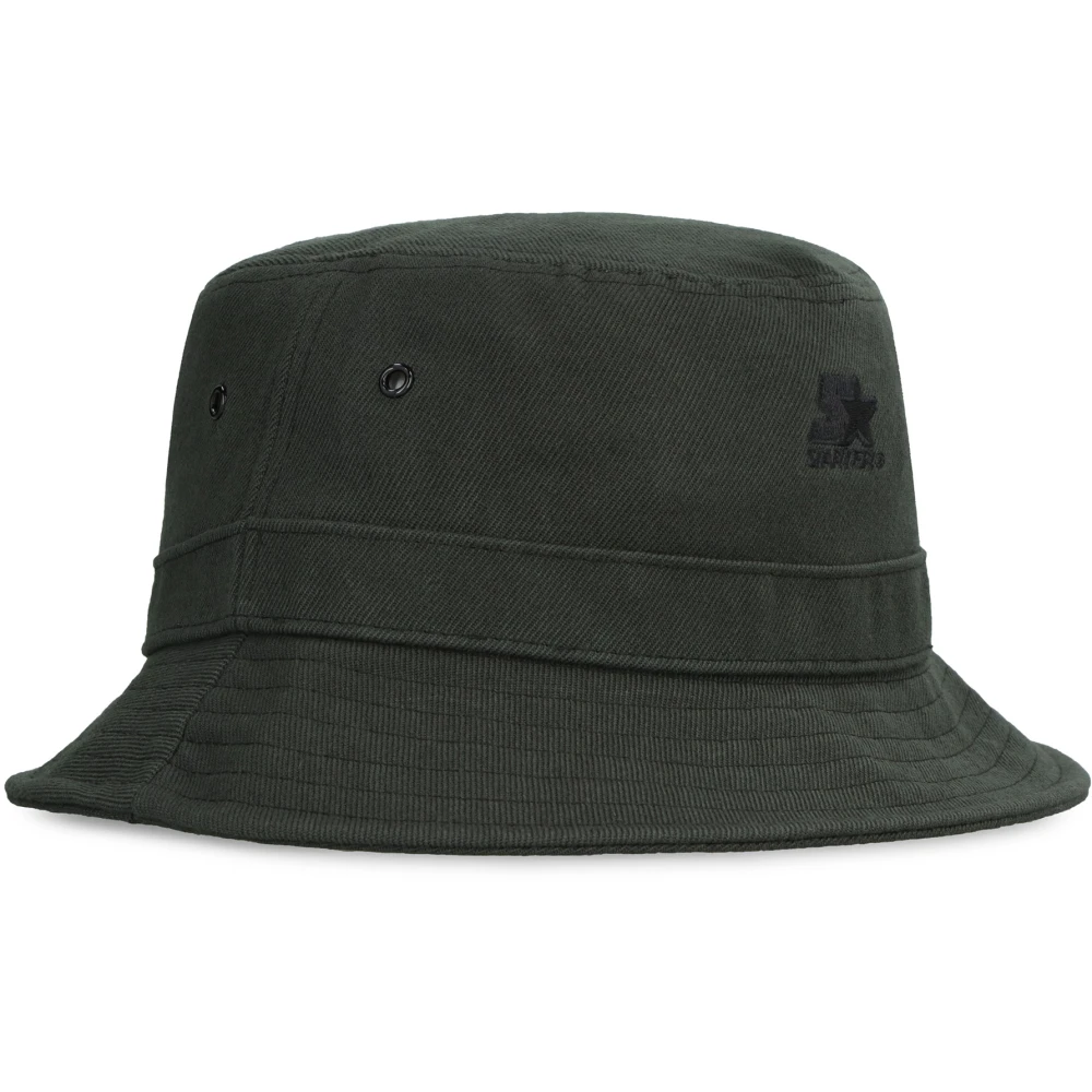 Marcelo Burlon Geborduurd Logo Bucket Hat Black Heren