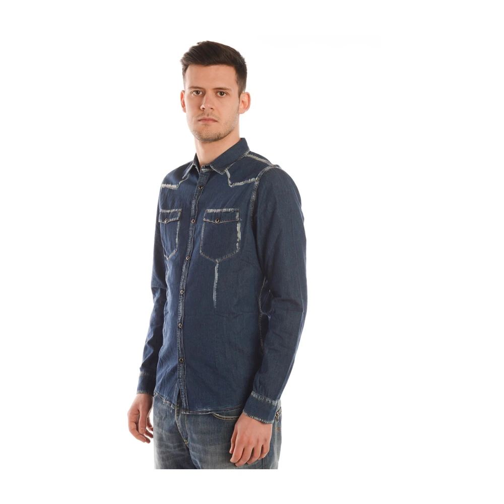 Daniele Alessandrini TRE Shirt Blue Heren
