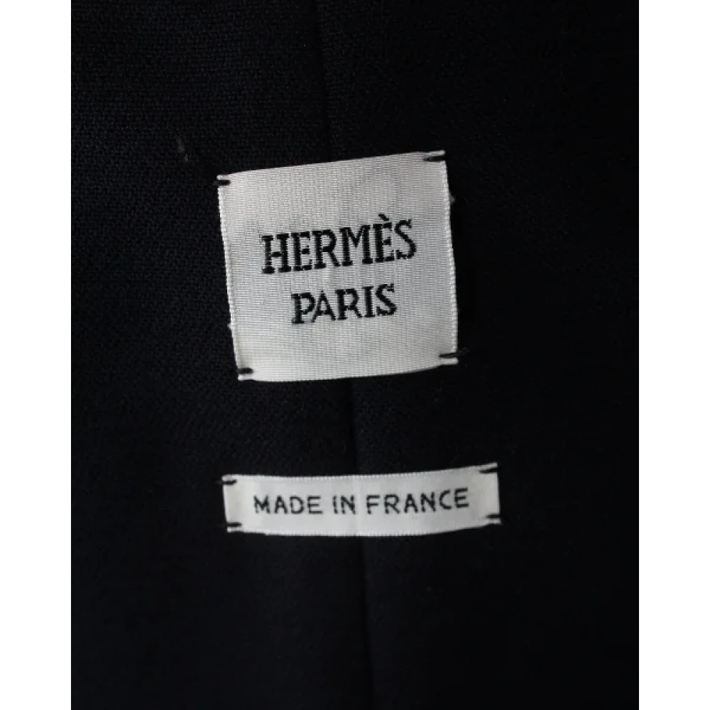 Hermès Wool dresses Blue Dames