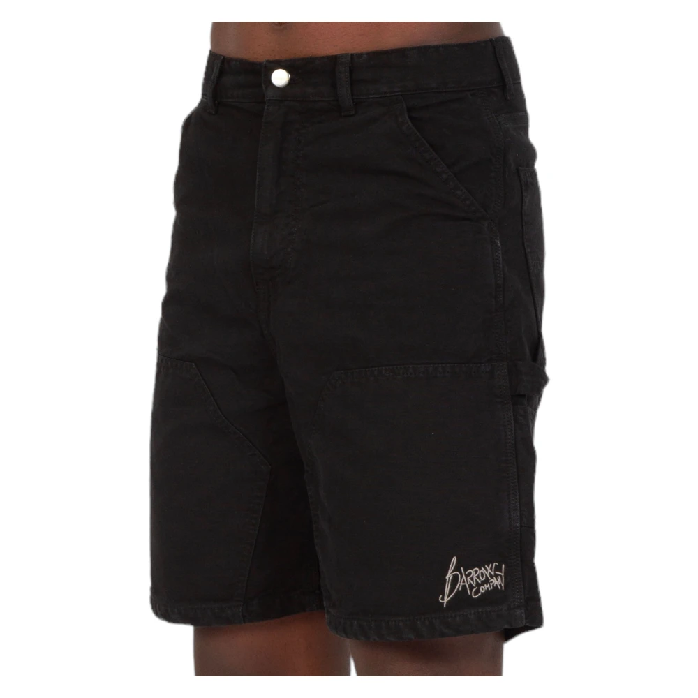 Barrow Canvas Patch Shorts Black Heren