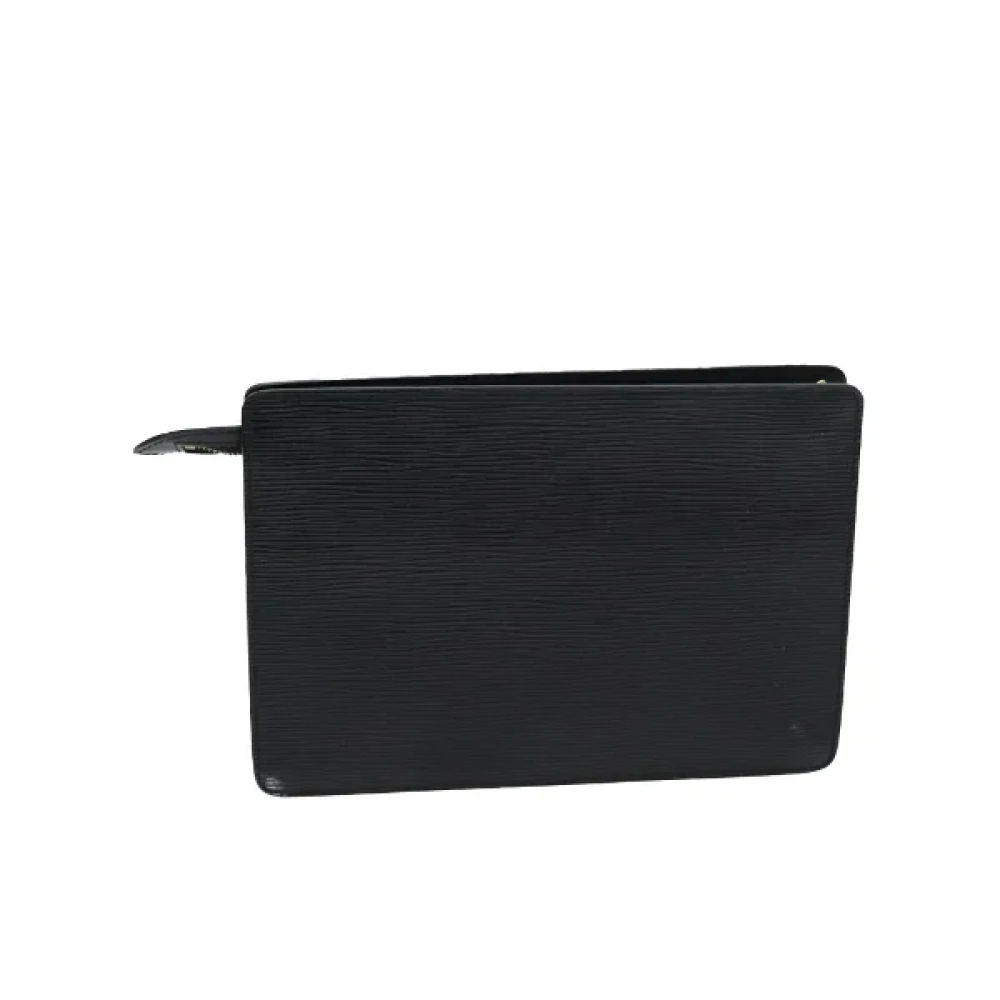 Louis Vuitton Vintage Pre-owned Leather clutches Black Dames