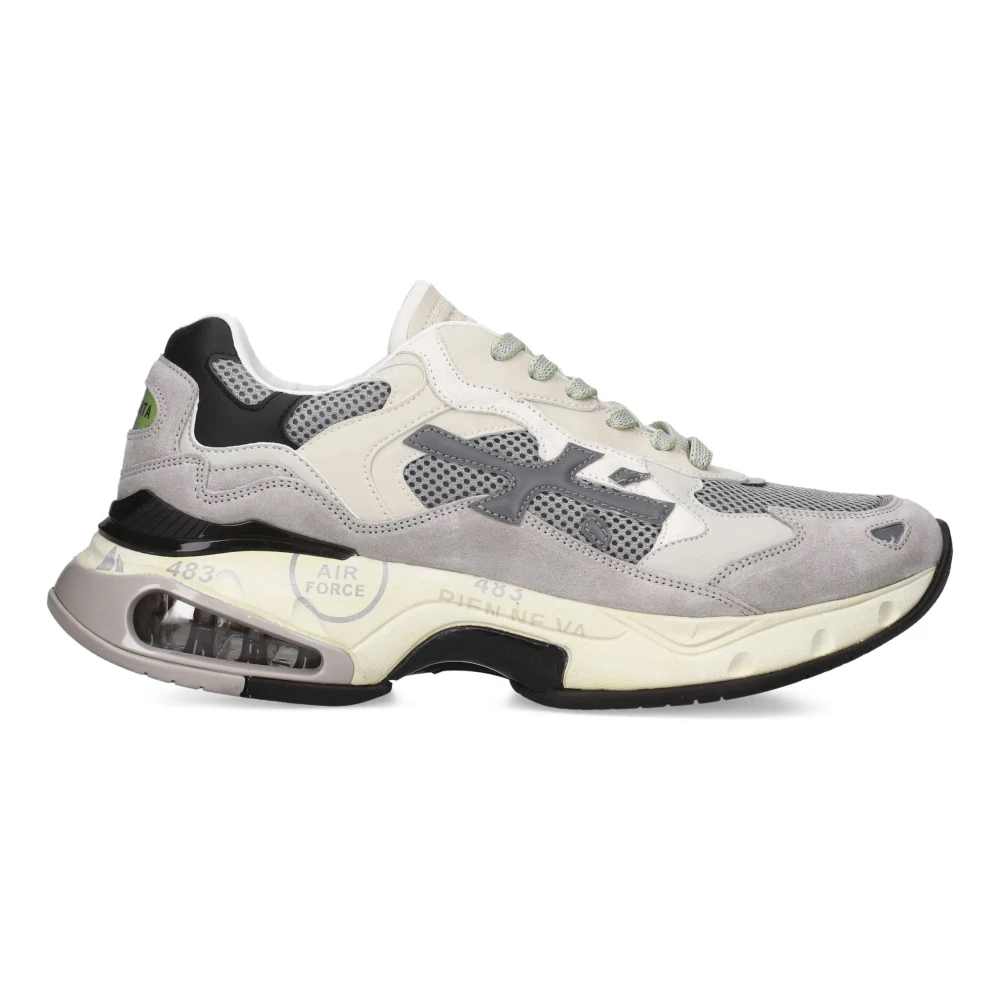 Premiata Grijze Platte Schoenen Heren Schoenen Veelkleurig Multicolor