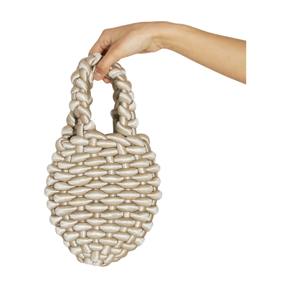 Isa Boulder Women's Beige Bullet Handbag
