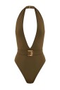 green-plunging-v-neck-swimsuit