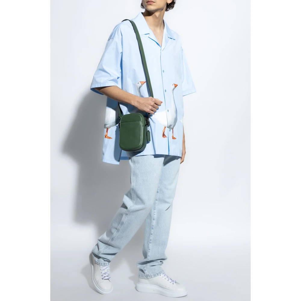 Moschino Shirt met dierenprintmotief Blue Heren