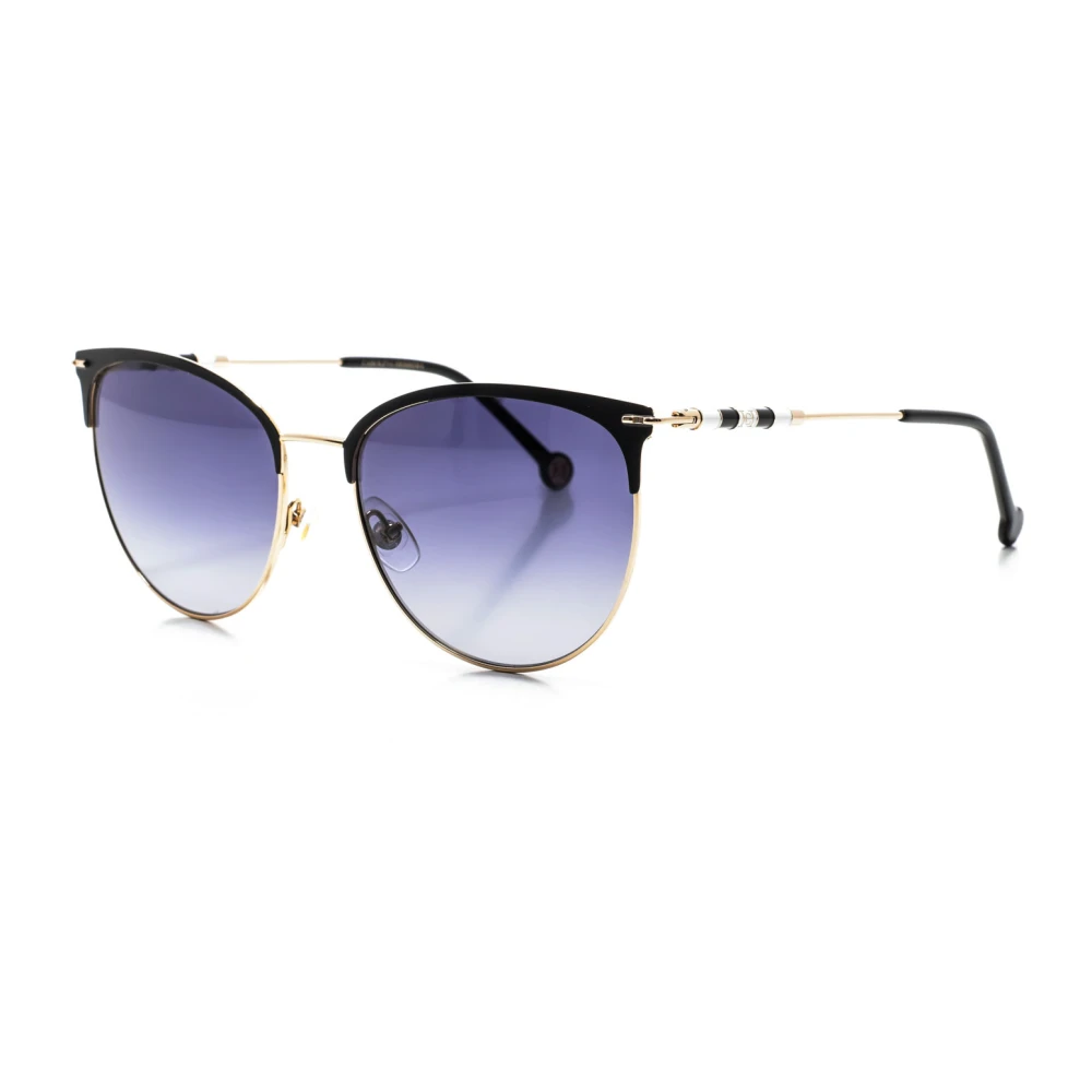 Carolina Herrera Women's Black Cat Eye Metal Sunglasses