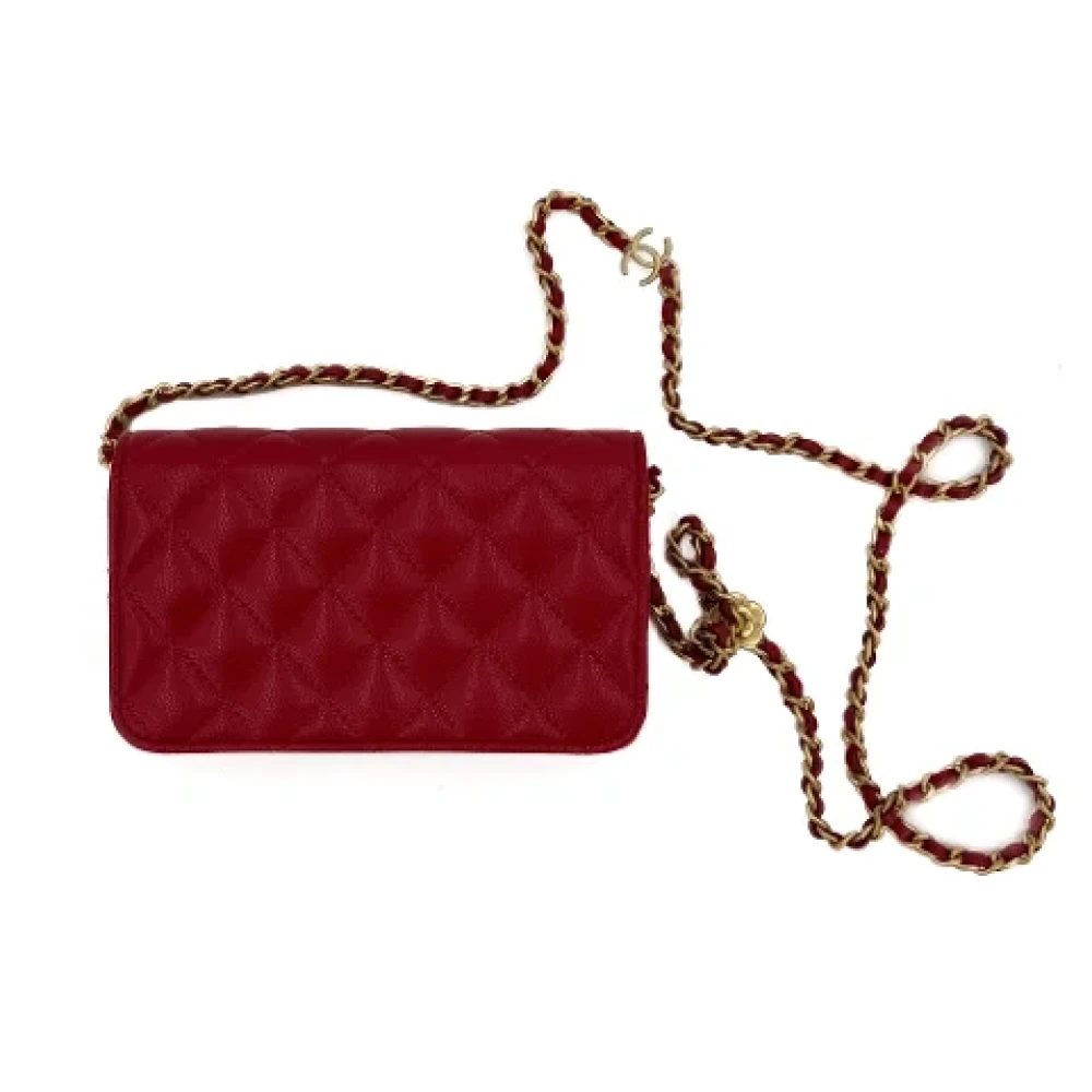 Chanel Vintage Pre-owned Leather chanel-bags Red Dames