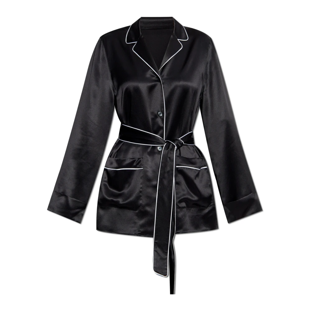 Dolce & Gabbana Zijden shirt met riem Black Dames