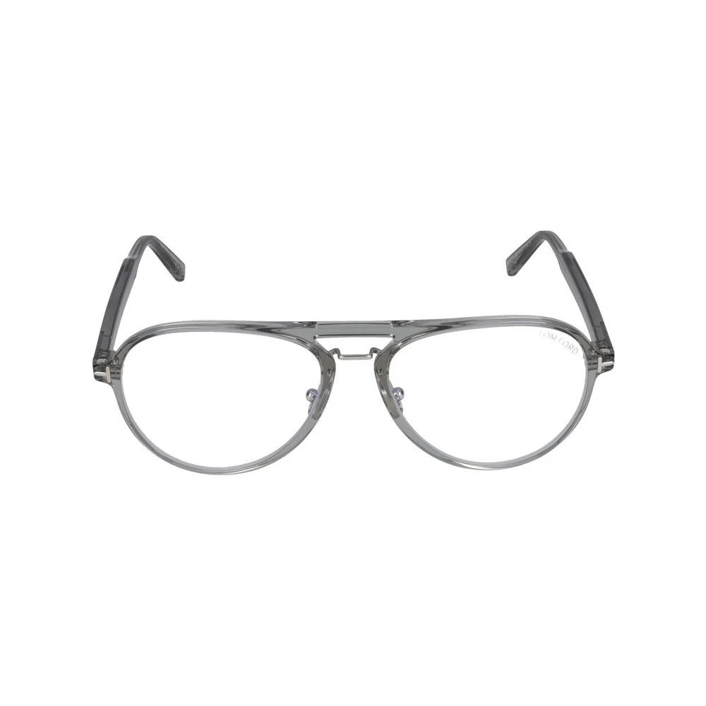 Tom Ford Unisex Gray Glasses, 57 Mm, Blue Block Pilot Optical