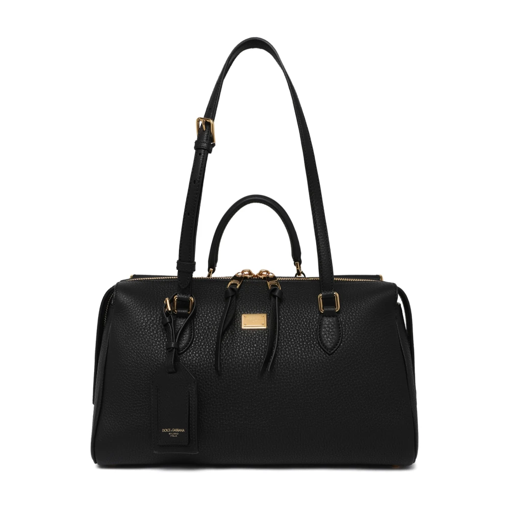 Dolce & Gabbana Donna Nero - Borsa Con Manico Superiore In Pelle - Bags - One Size