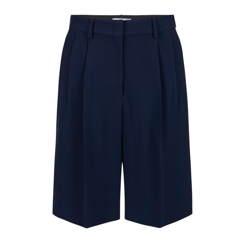 Iceberg Regular fit blauwe bermuda shorts met op maat gemaakte details en logo Blue Dames
