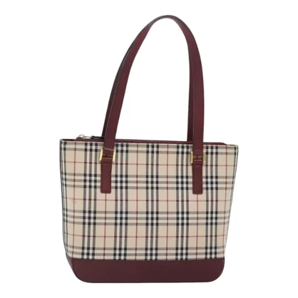 Burberry Vintage Pre-owned Canvas handbags Beige Dames