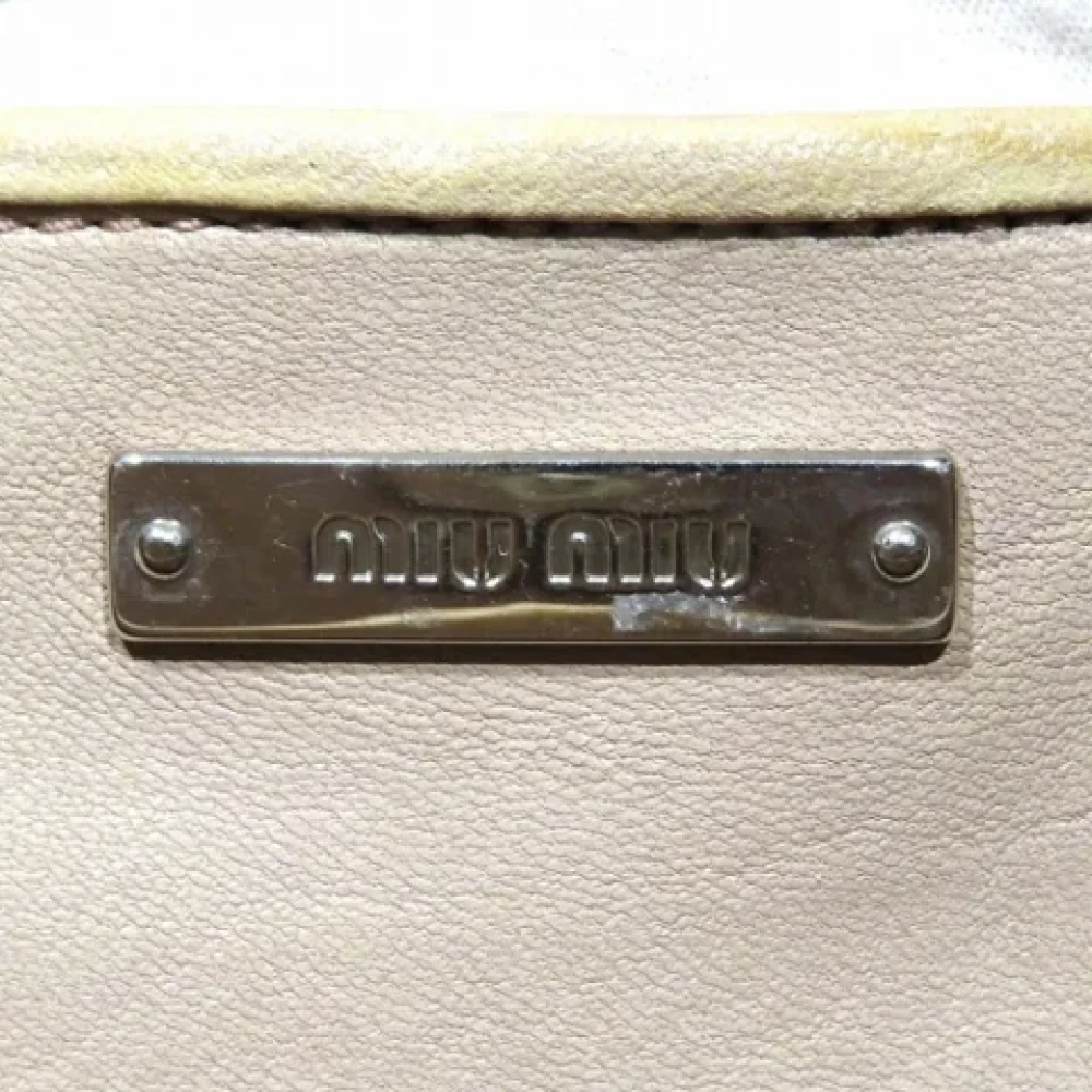 Miu Pre-owned Suede handbags Beige Dames