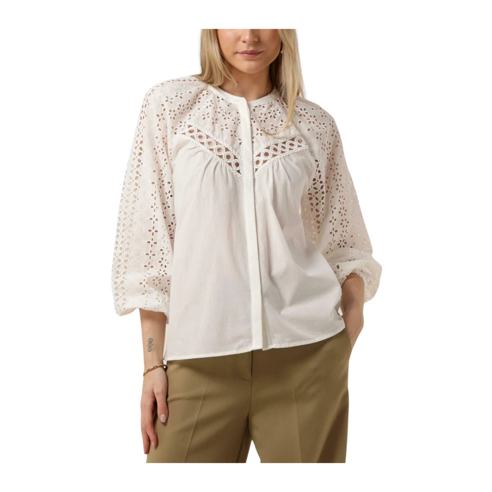 Suncoo Elegante Witte Blouse Lovely White Dames