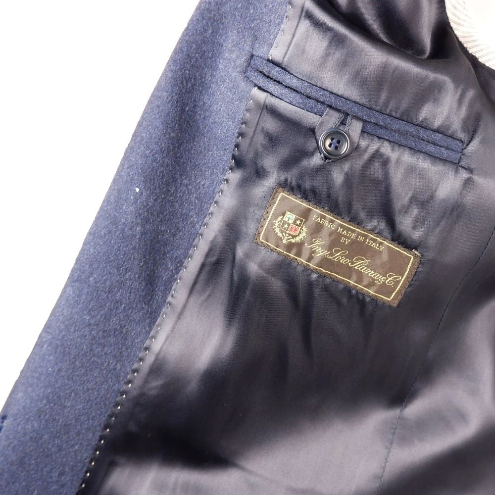 Made in Italia Elegante Marineblauwe Wollen Jas Blue Heren