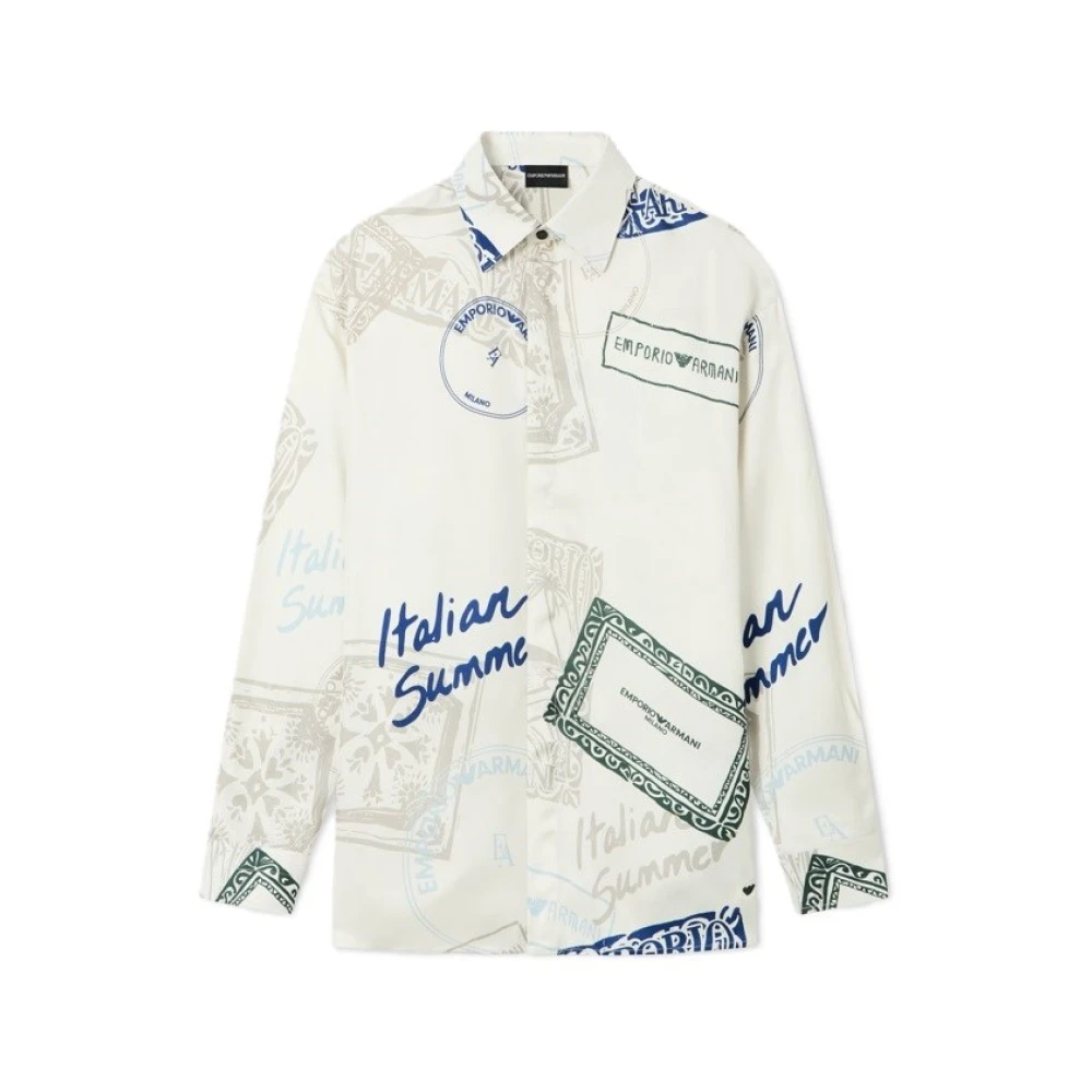 Emporio Armani Mannelijk Multicolor Overhemden Heren, Veelkleurig, L, Casual Shirts