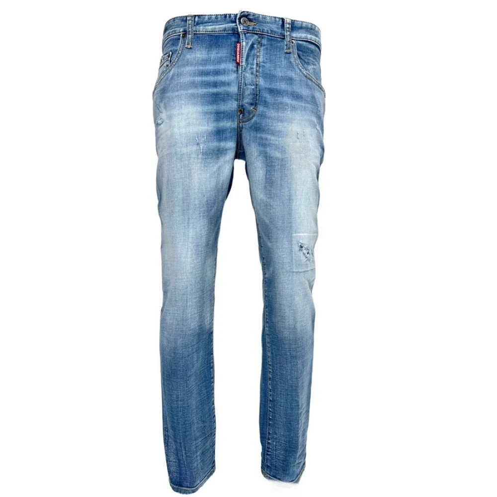 Dsquared2 Blauwe Skinny Jeans voor Mannen Blue Heren